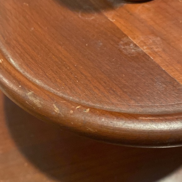 Vintage Genuine Woodcrodtery Wooden 2-Tier Rotating Serving Stand - Picture 6 of 7